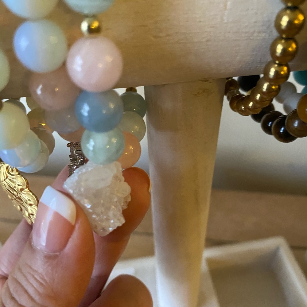 Colorful druzy Pretty Bead Bracelet #8🌷